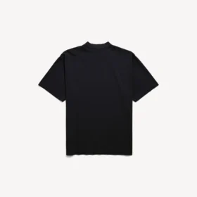 Camiseta de corte medio para hombre con diseño «Messy Spray» en negro