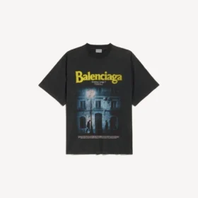 Camiseta de corte medio «The Address» para hombre en negro lavado