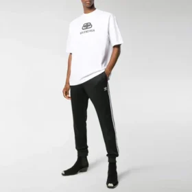 Camiseta de corte regular con tejido entrelazado «Blanca» 578139TEV489044