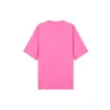 Camiseta de cuello redondo con bordado de la colección SS21, rosa, 641532TJVA95764