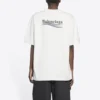 Camiseta de cuello redondo con bordado para Political Campaign, corte ancho «Blanca» 641655TKVJ19084
