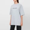 Camiseta de cuello redondo con estampado de la colección SS21, gris, 620941TIV501167
