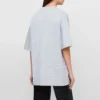 Camiseta de cuello redondo con estampado de la colección SS21, gris, 620941TIV501167