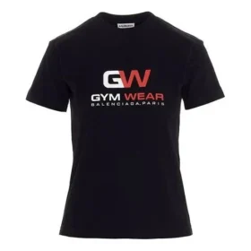 Camiseta de cuello redondo con estampado de logotipo, negra 612964TIVD51000 Camiseta de cuello redondo con estampado de logotipo, negra 612964TIVD51000