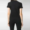 Camiseta de cuello redondo con estampado de logotipo, negra 612964TIVD51000