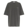 Camiseta de cuello redondo con estampado, logotipo pequeño y manga corta, gris 556104TYK281055