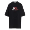 Camiseta de cuello redondo con estampado, negra 620941TIVD51000
