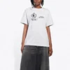 Camiseta de cuello redondo con logotipo de la colección SS21, gris, 612965THV841167