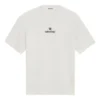 Camiseta de cuello redondo con logotipo del patrocinador, blanca 612965TJVD99054
