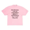 Camiseta de cuello redondo y manga corta rosa 641532TJVI31401