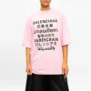 Camiseta de cuello redondo y manga corta rosa 641532TJVI31401