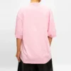 Camiseta de cuello redondo y manga corta rosa 641532TJVI31401
