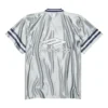 Camiseta de fútbol 3B con cuello en V, brillante y oversize «Gris-Blanco» 857113TTVQ71461