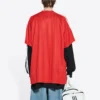 Camiseta de fútbol Balenciaga x adidas de corte oversize «Rojo» 723663TNV136400