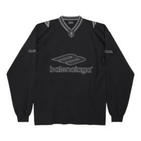 Camiseta de fútbol de manga larga con cuello en V «Black Anthracite» 857085TTVQ61066