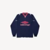 Camiseta de fútbol para hombre 3b de manga larga y cuello en V en azul marino oscuro/rojo Camiseta de fútbol para hombre 3b de manga larga y cuello en V en azul marino oscuro/rojo