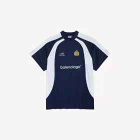 Camiseta de fútbol para hombre oversize en azul marino