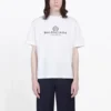 Camiseta de hombre Balenciaga con estampado «BB Paris», cuello redondo y manga corta, versión retro, blanca 594579TGV609000