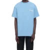 Camiseta de hombre Balenciaga con estampado de Political Campaign, cuello redondo y manga corta, azul 570803TBV425840