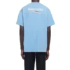 Camiseta de hombre Balenciaga con estampado de Political Campaign, cuello redondo y manga corta, azul 570803TBV425840