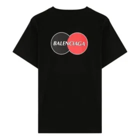 Camiseta de hombre Balenciaga con logotipo en el pecho, cuello redondo y manga corta, color negro 620967TIV791000 Camiseta de hombre Balenciaga con logotipo en el pecho, cuello redondo y manga corta, color negro 620967TIV791000