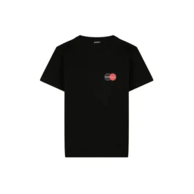 Camiseta de hombre Balenciaga con logotipo en el pecho, cuello redondo y manga corta, color negro 620967TIV791000 Camiseta de hombre Balenciaga con logotipo en el pecho, cuello redondo y manga corta, color negro 620967TIV791000