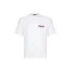 Camiseta de hombre Balenciaga de cuello redondo y manga corta, color blanco, 612966TIVD19000