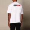 Camiseta de hombre Balenciaga de cuello redondo y manga corta, color blanco, 612966TIVD19000