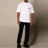 Camiseta de hombre Balenciaga de cuello redondo y manga corta, color blanco, 612966TIVD19000