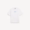 Camiseta de hombre de corte medio con diseño esquemático en color blanco