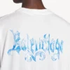 Camiseta de hombre de corte medio con diseño esquemático en color blanco