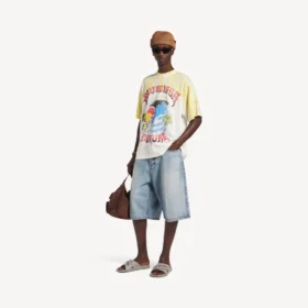 Camiseta de hombre de corte medio con estampado «extreme tie dye» en blanco