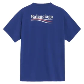 Camiseta de jersey de algodón con logotipo político BLGA-508203-TAV44-BL