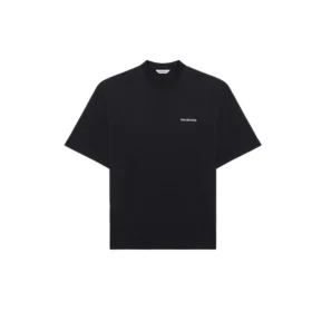 Camiseta de manga corta ancha con letras impresas, negra, 641532TJVL41000 Camiseta de manga corta ancha con letras impresas, negra, 641532TJVL41000