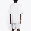 Camiseta de manga corta Balenciaga para hombre con cara sonriente, blanca, 651795TKV769140