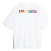 Camiseta de manga corta Balenciaga Tech para hombre, blanca, 556133TDV209000