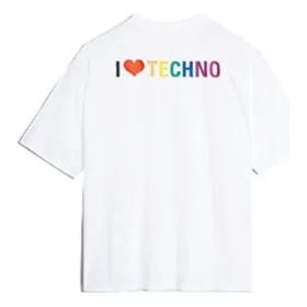 Camiseta de manga corta Balenciaga Tech para hombre, blanca, 556133TDV209000 Camiseta de manga corta Balenciaga Tech para hombre, blanca, 556133TDV209000