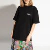 Camiseta de manga corta con bordado, negro, colección SS21, 641655TKV861070