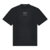 Camiseta de manga corta con cuello redondo «Alphabet» de Balenciaga FW21 Couture para hombre, negra, 651795TJV901070