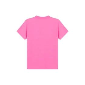 Camiseta de manga corta con cuello redondo y bordado, rosa 612964TJVD95764 Camiseta de manga corta con cuello redondo y bordado, rosa 612964TJVD95764