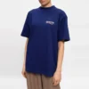Camiseta de manga corta con cuello redondo y estampado de la colección SS21, azul 641655TIV521195