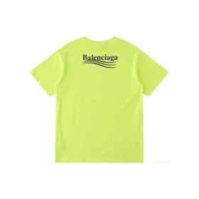 Camiseta de manga corta con cuello redondo y logotipo pequeño de Balenciaga para hombre, color amarillo, 620967TJVF77110 Camiseta de manga corta con cuello redondo y logotipo pequeño de Balenciaga para hombre, color amarillo, 620967TJVF77110