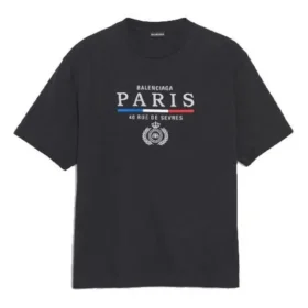 Camiseta de manga corta con el logotipo de París «SS20 Paris Flag» de corte regular 594579TGV481000 Camiseta de manga corta con el logotipo de París «SS20 Paris Flag» de corte regular 594579TGV481000