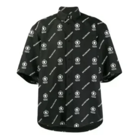 Camiseta de manga corta con espalda cuadrada Balenciaga x WFP «Black White» 602026TIL251070