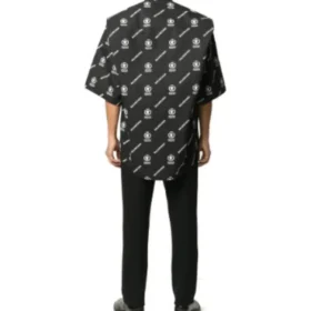 Camiseta de manga corta con espalda cuadrada Balenciaga x WFP «Black White» 602026TIL251070