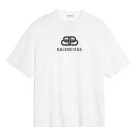 Camiseta de manga corta con estampado de letras y logotipo en el pecho, blanca 570813TEV489044