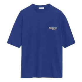 Camiseta de manga corta con estampado de Political Campaign, versión grande, azul real 518213TAV444540 Camiseta de manga corta con estampado de Political Campaign, versión grande, azul real 518213TAV444540