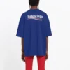Camiseta de manga corta con estampado de Political Campaign, versión grande, azul real 518213TAV444540