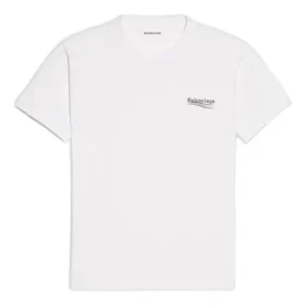 Camiseta de manga corta con estampado del logotipo alfabético «Blanca» 612964TIV529040 Camiseta de manga corta con estampado del logotipo alfabético «Blanca» 612964TIV529040