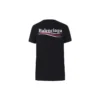 Camiseta de manga corta con estampado del logotipo Alphabet, negra 612964TIV521070